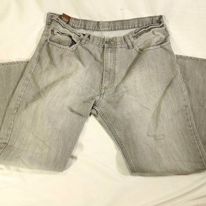 PERRY ELLIS Washed Grey Denim Jeans Sz 38x30 Men